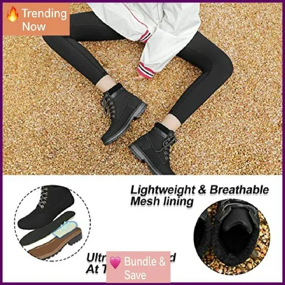 Waterproof Hiking Boots Women's Lightweight Work Boots Comfortable Outdoor